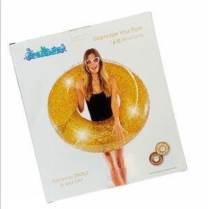 Pool Candy Chunky Glitterfied Gold Jumbo Pool Ring